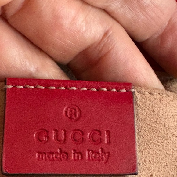 Gucci Padlock chain two way guccissima red leather bag - Picture 6 of 15